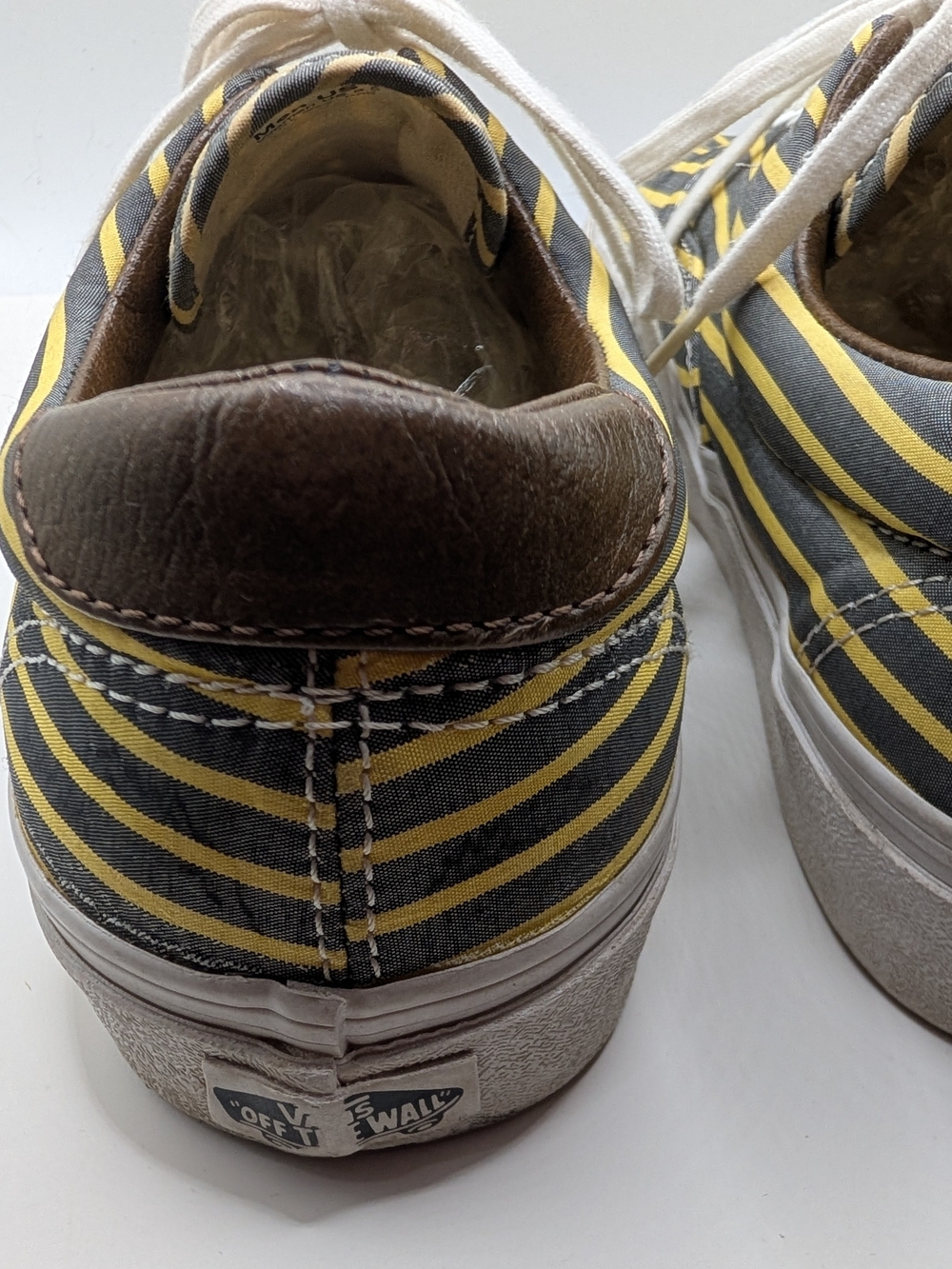 Vans Stripe Canvas Low-Top Sneakers in Yellow and Gray - Picture 8 of 8